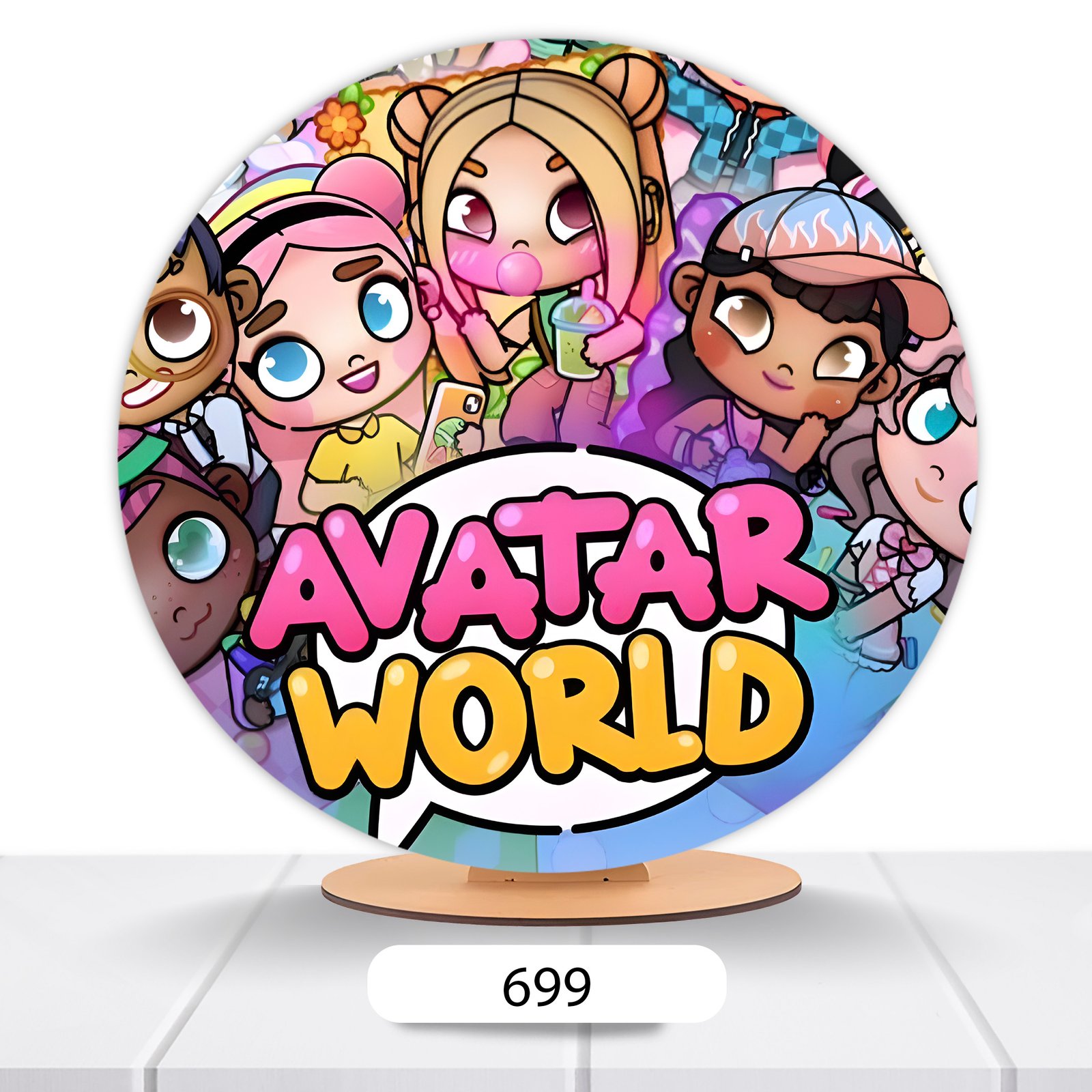 Painel Redondo Avatar World 50x50cm