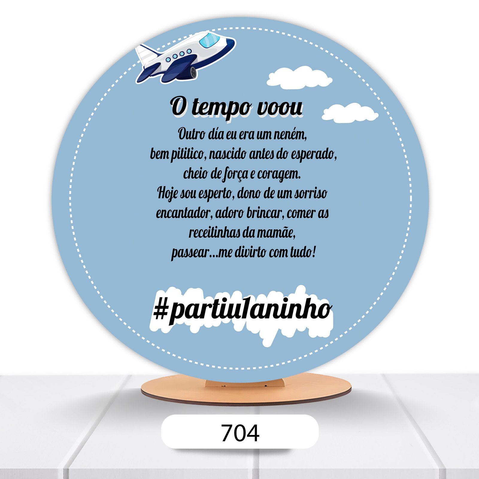 Painel Redondo Avião-Balão 50x50cm - Imagem 5