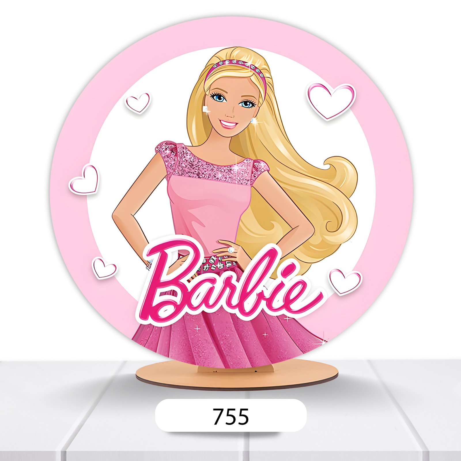 Painel Redondo Barbie 50x50cm - Imagem 5
