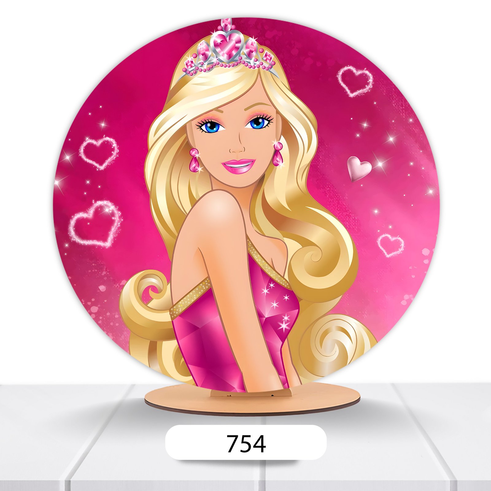 Painel Redondo Barbie 50x50cm - Imagem 4