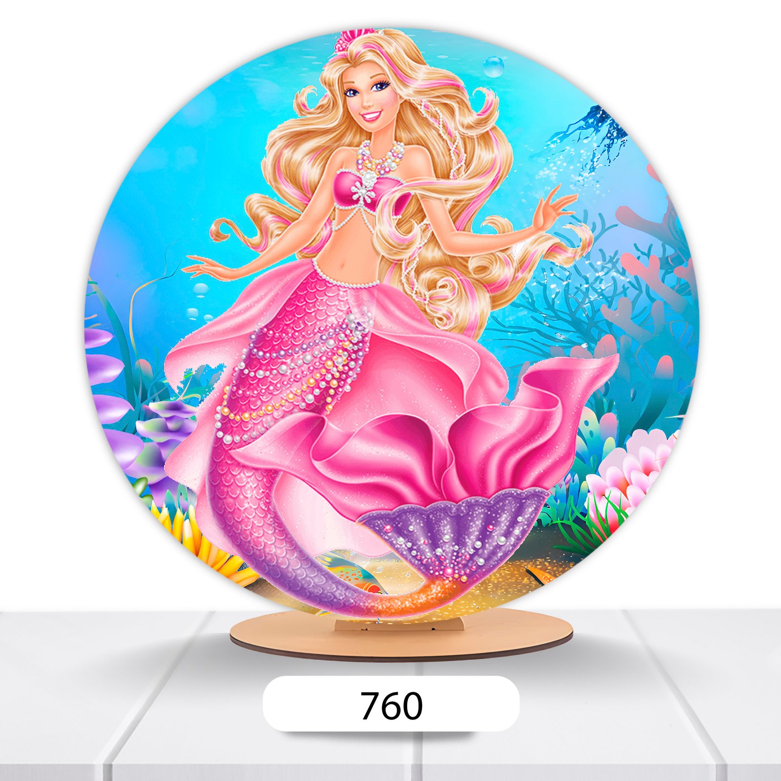 Painel Redondo Barbie 50x50cm - Imagem 10
