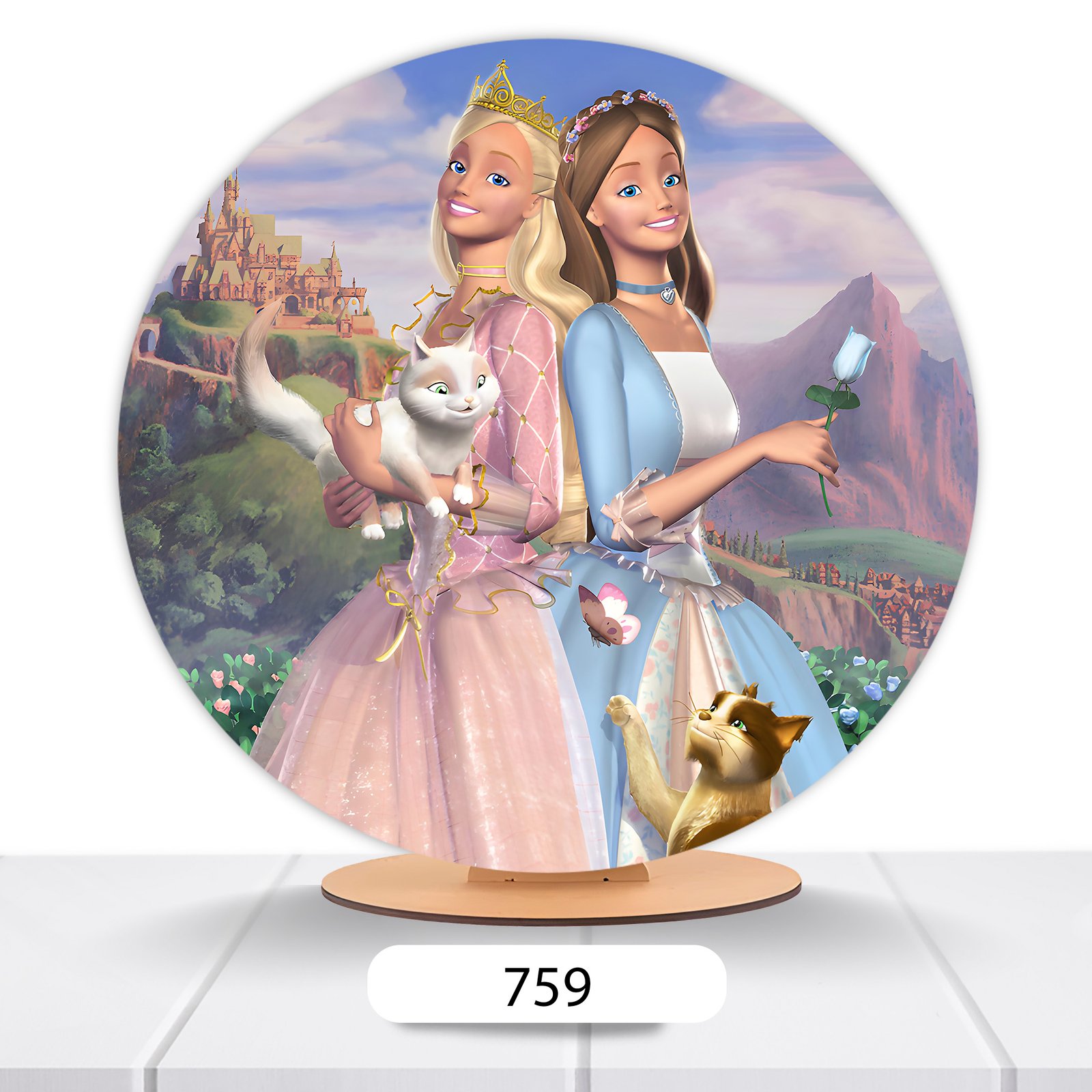 Painel Redondo Barbie 50x50cm - Imagem 9