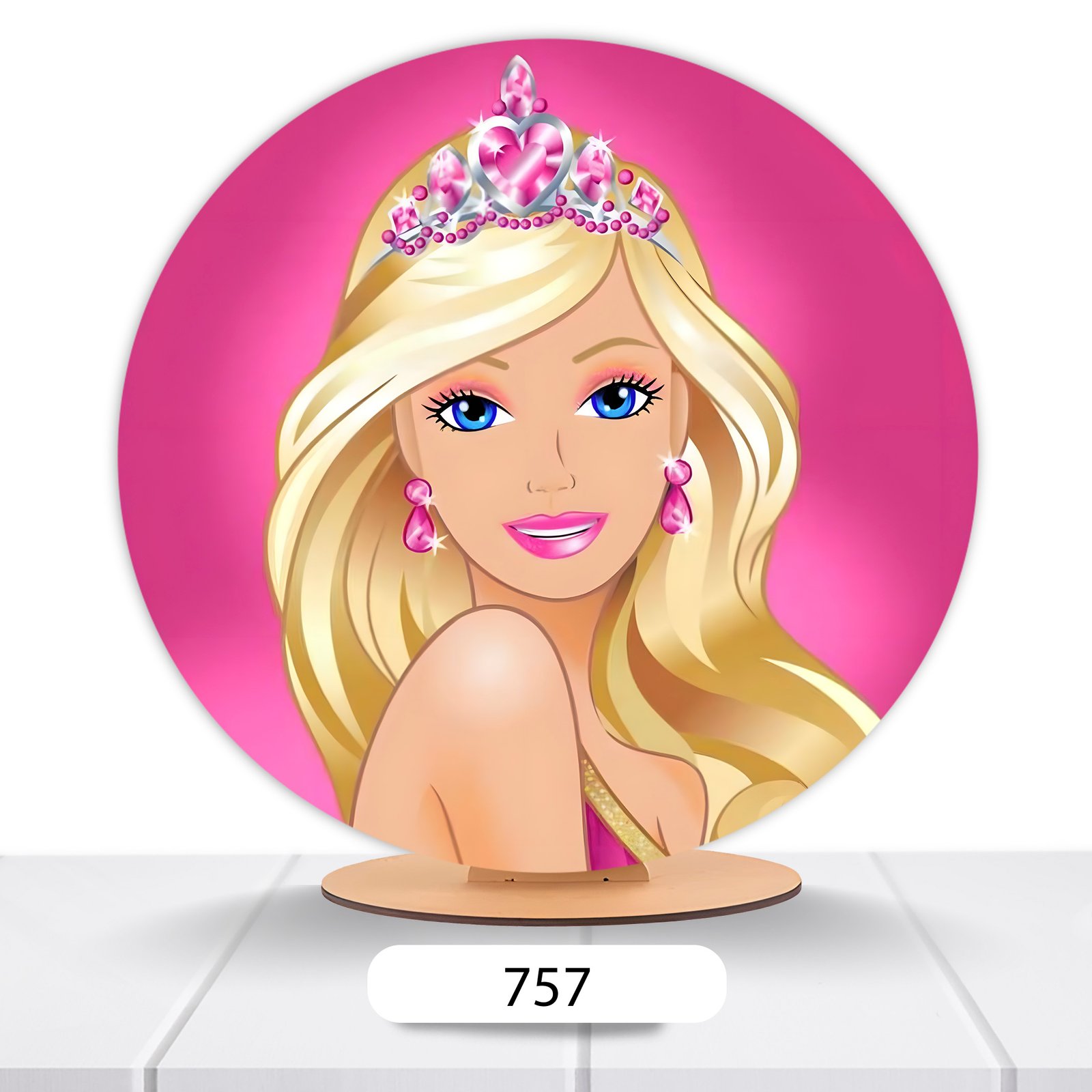 Painel Redondo Barbie 50x50cm - Imagem 7