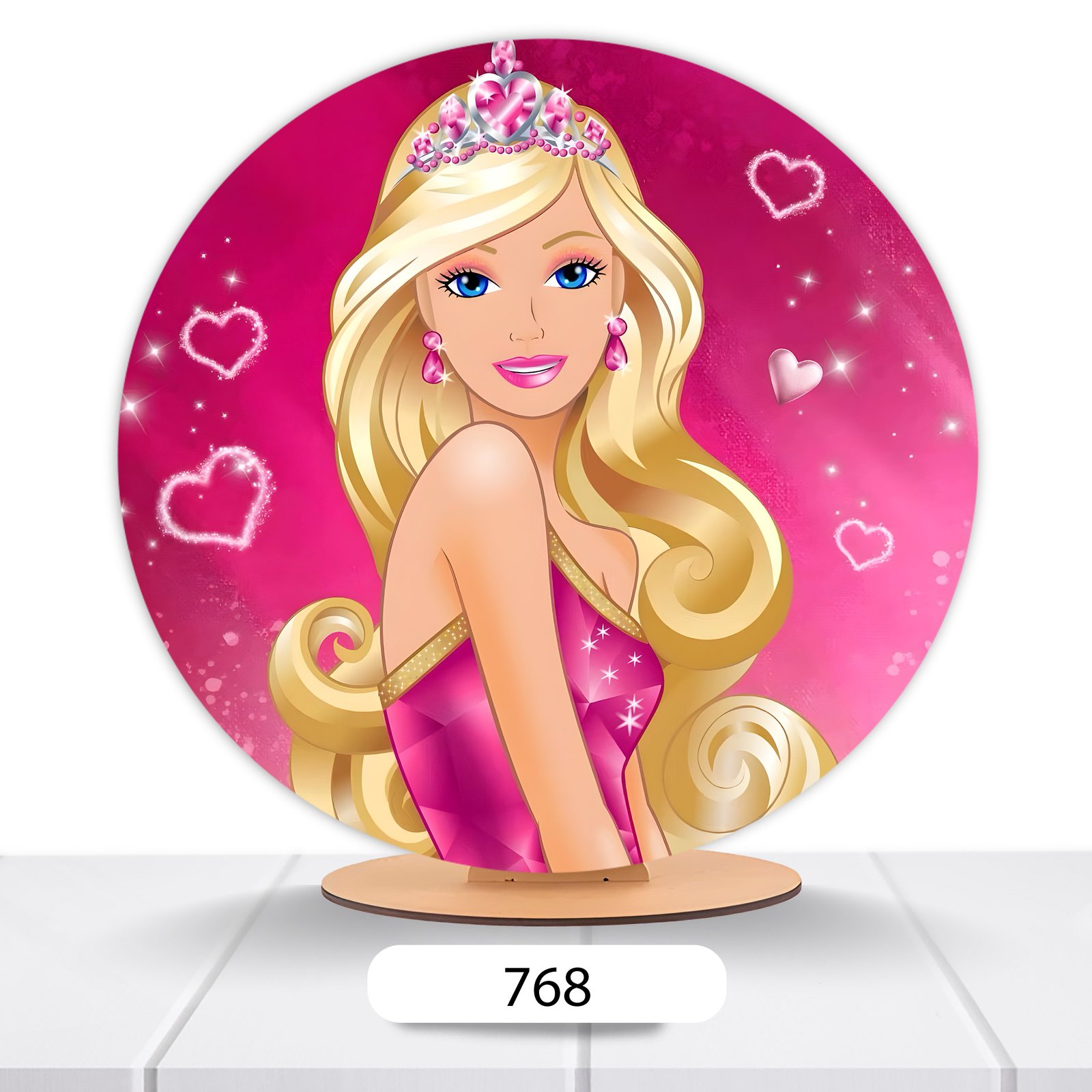 Painel Redondo Barbie 50x50cm - Imagem 18