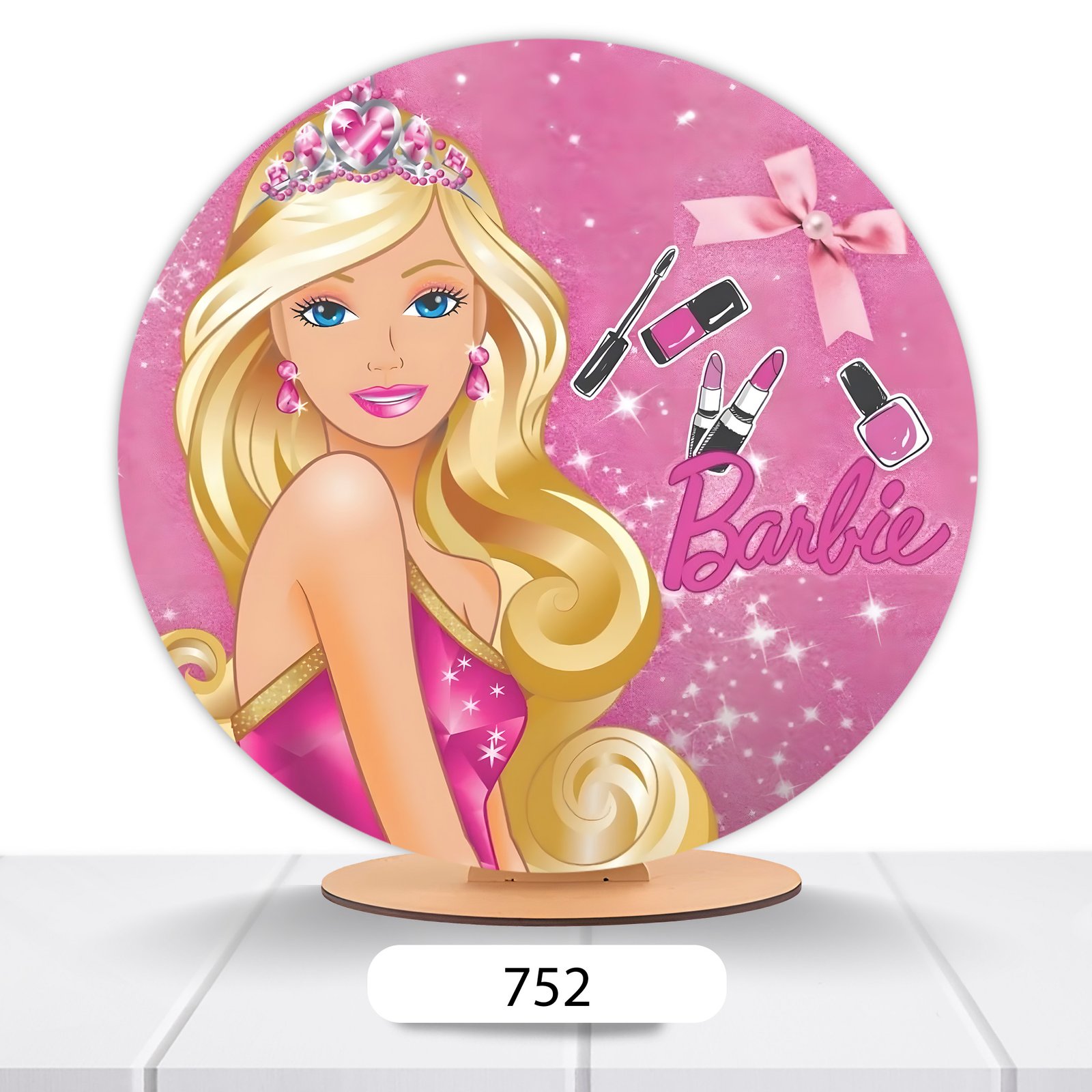 Painel Redondo Barbie 50x50cm - Imagem 2