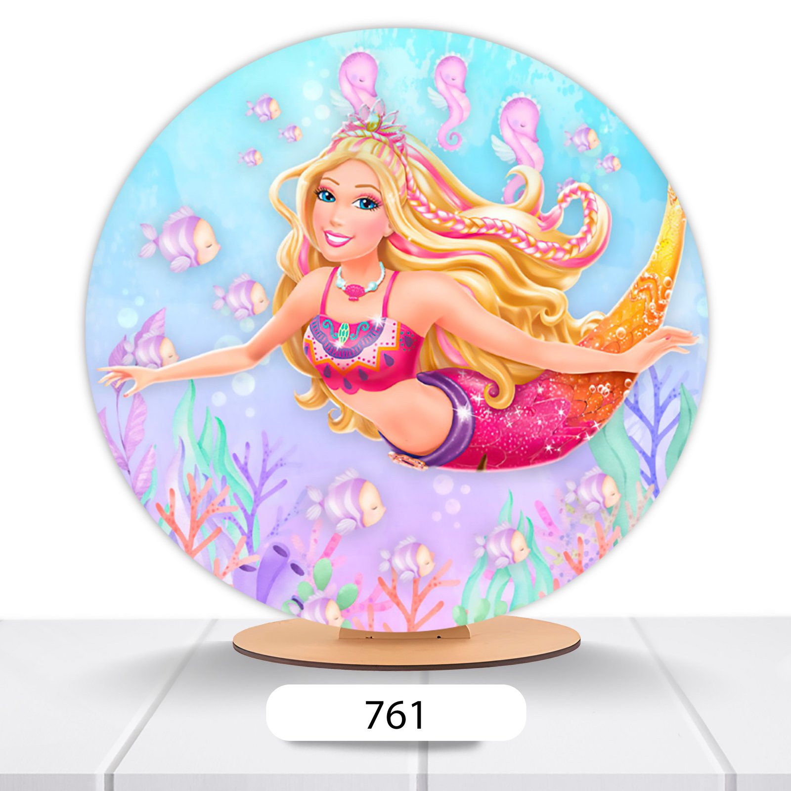 Painel Redondo Barbie 50x50cm - Imagem 11