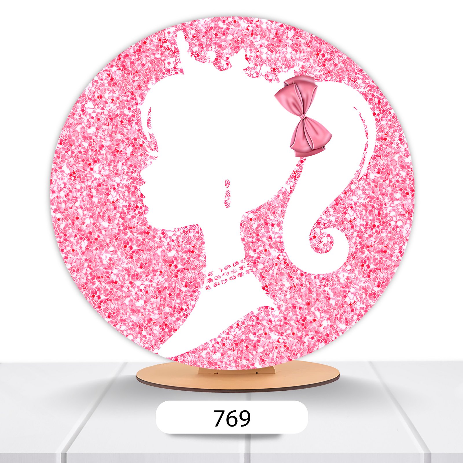 Painel Redondo Barbie 50x50cm - Imagem 19