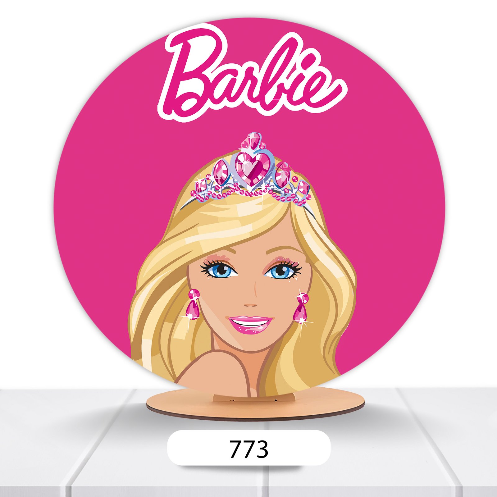 Painel Redondo Barbie 50x50cm - Imagem 4