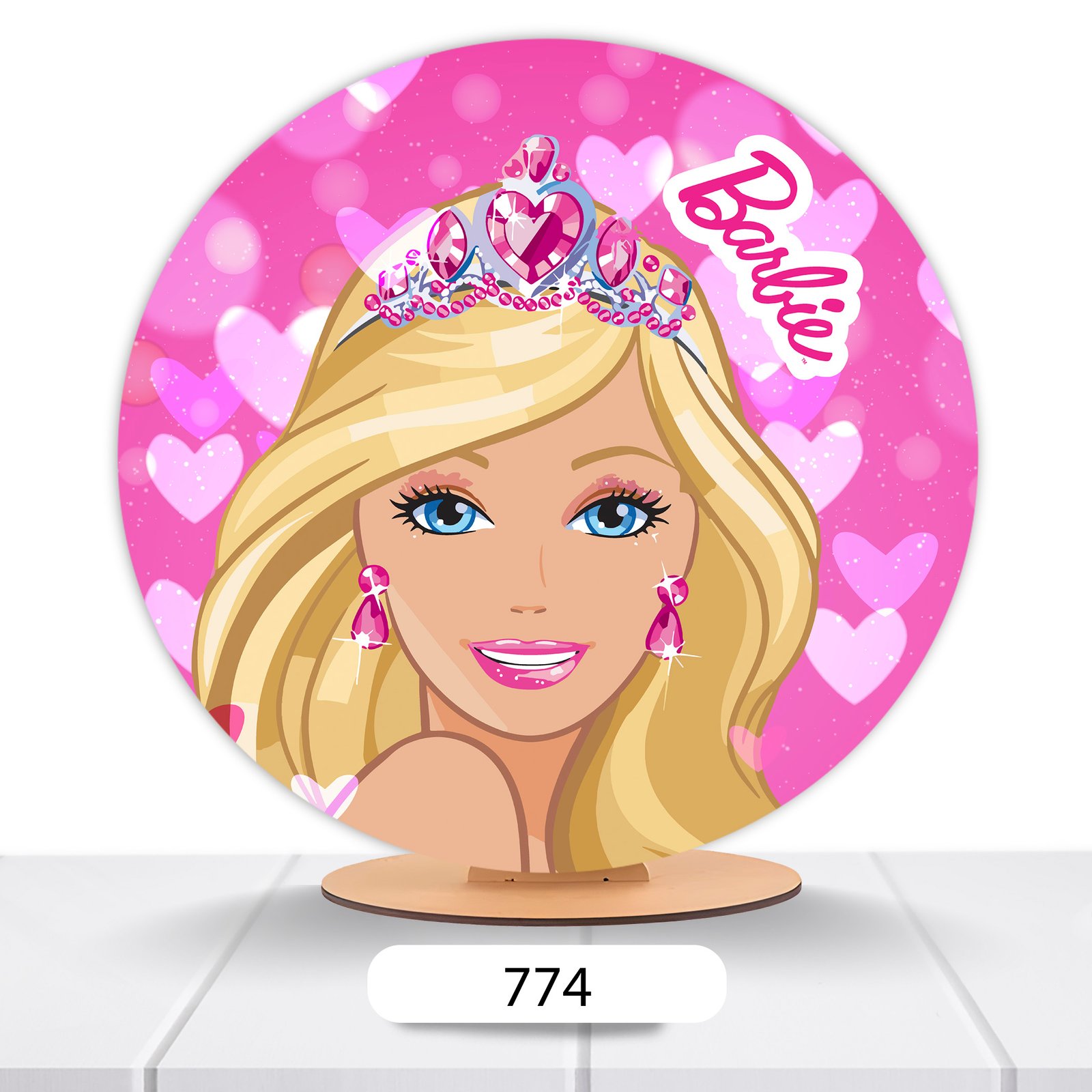 Painel Redondo Barbie 50x50cm - Imagem 5