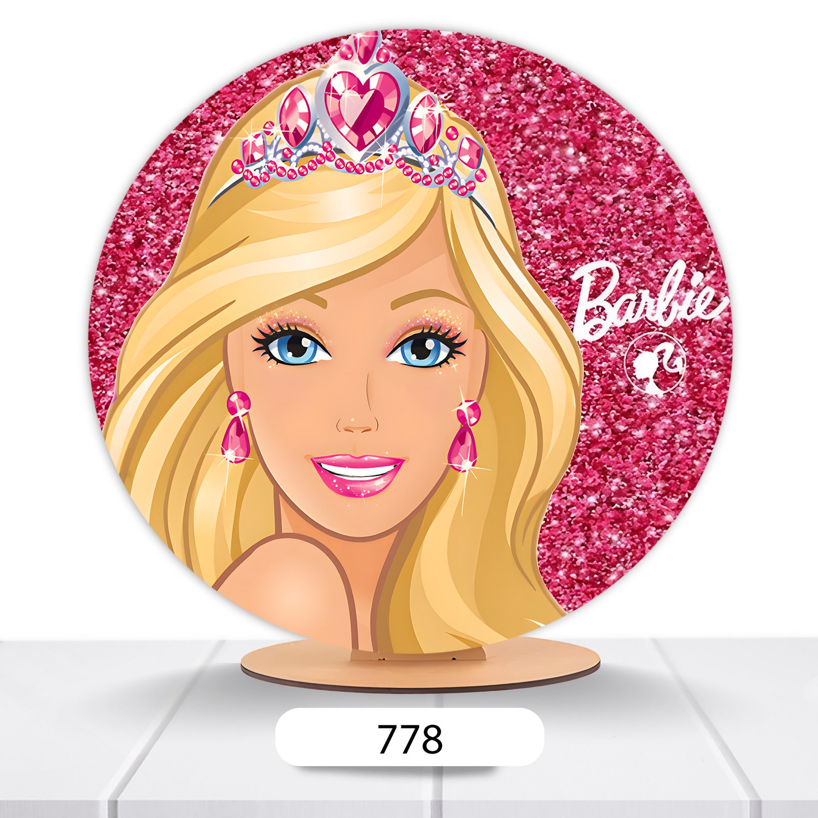 Painel Redondo Barbie 50x50cm - Imagem 9