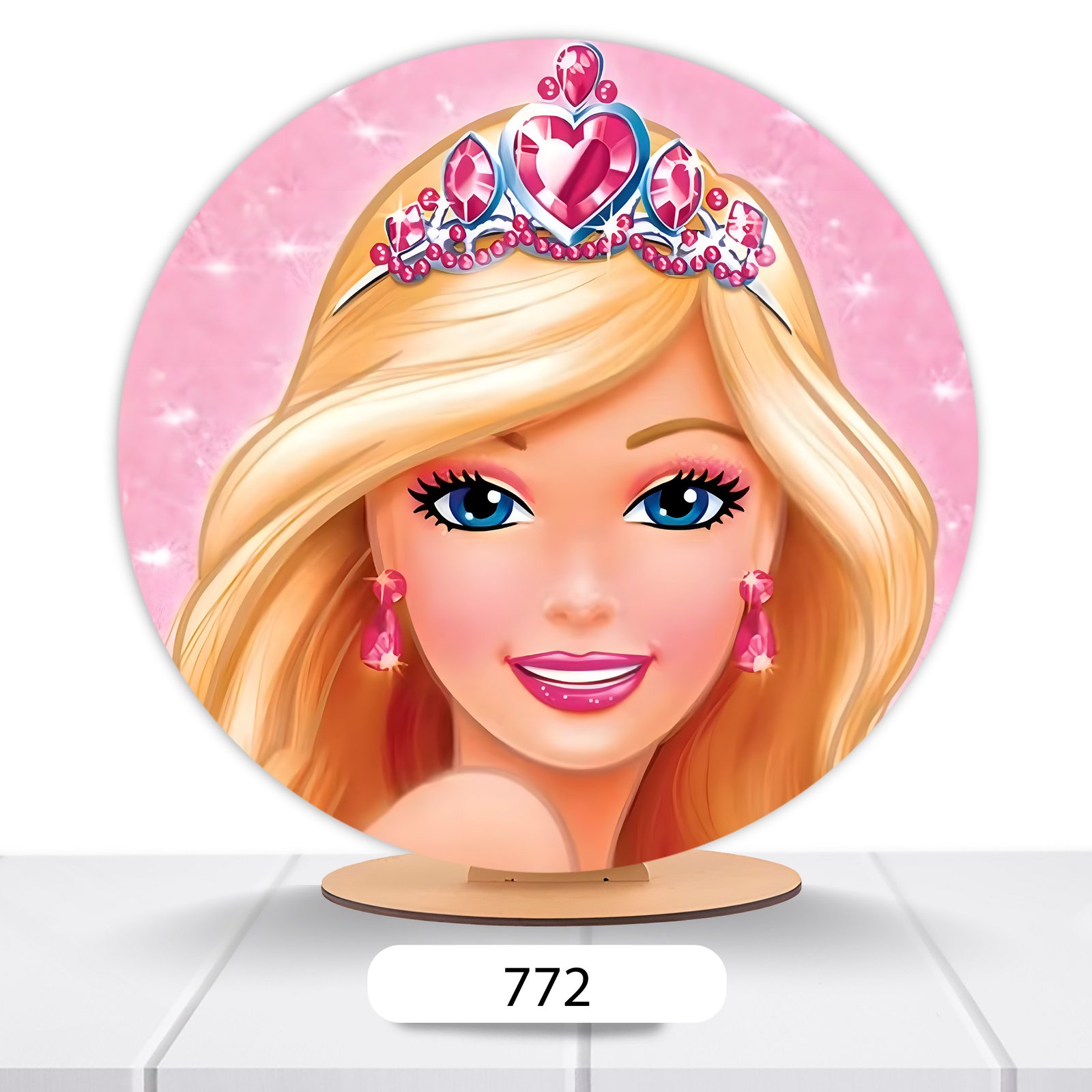 Painel Redondo Barbie 50x50cm - Imagem 3