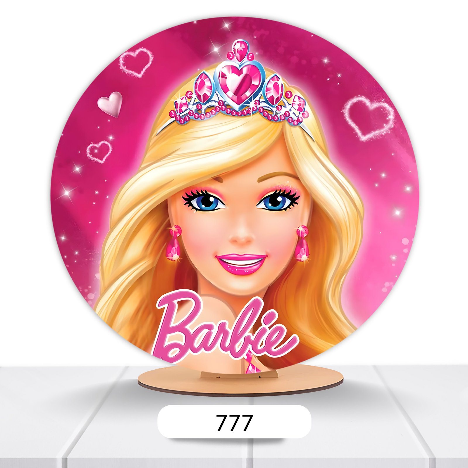 Painel Redondo Barbie 50x50cm - Imagem 8