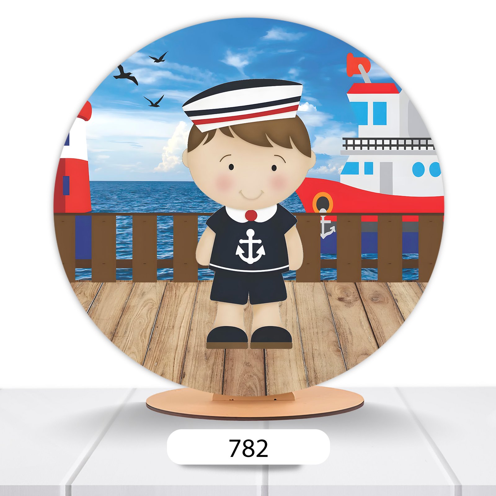 Painel Redondo Barco 50x50cm - Imagem 3