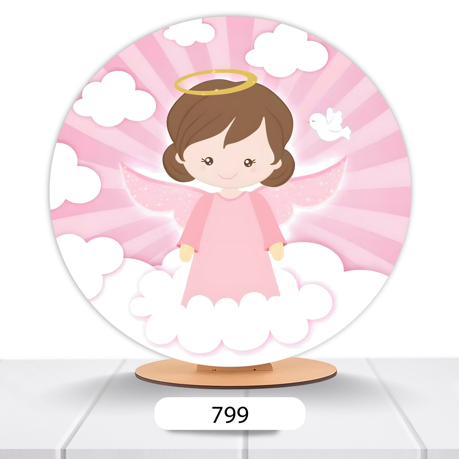 Painel Redondo Batizado-Anojs 50x50cm - Imagem 16