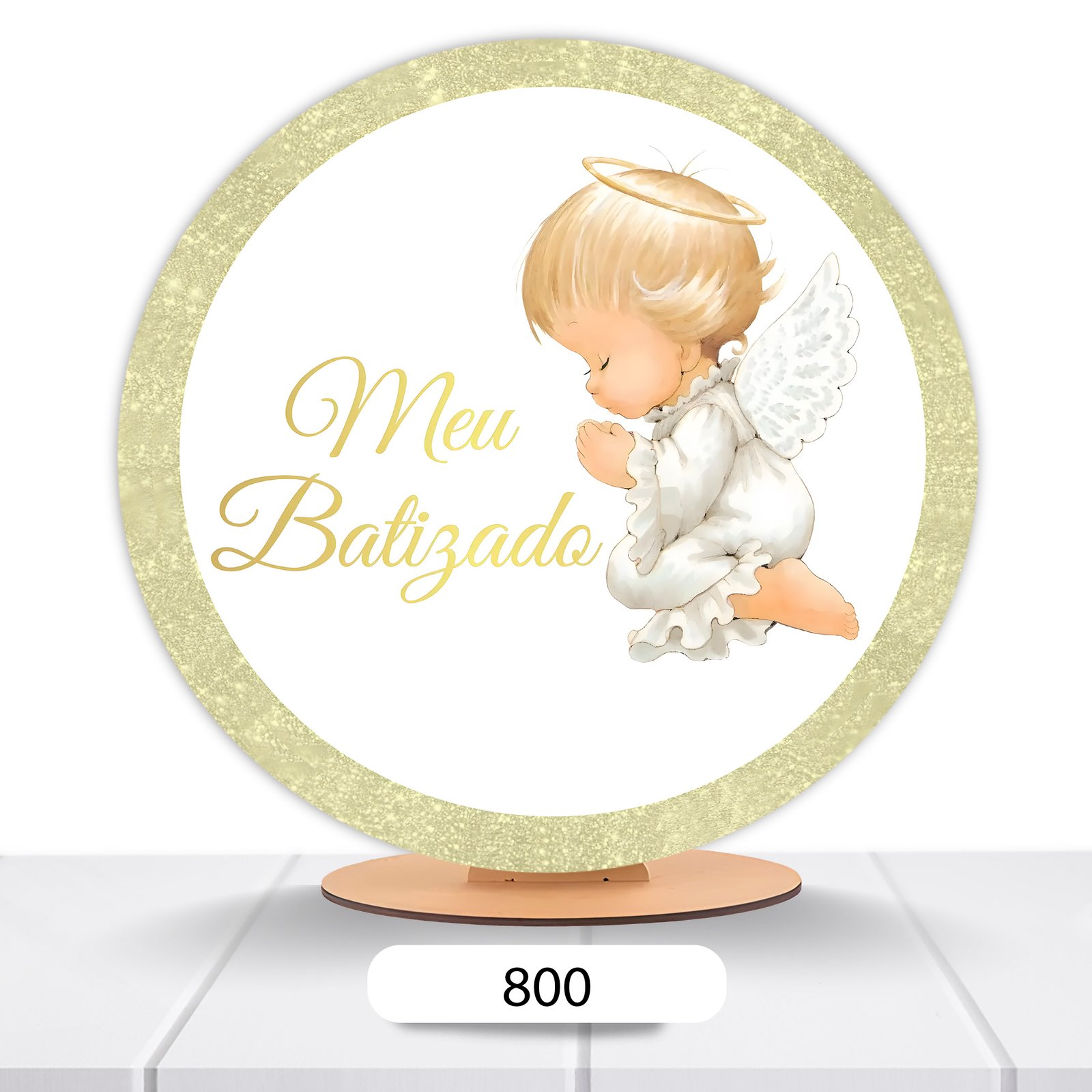 Painel Redondo Batizado-Anojs 50x50cm - Imagem 17
