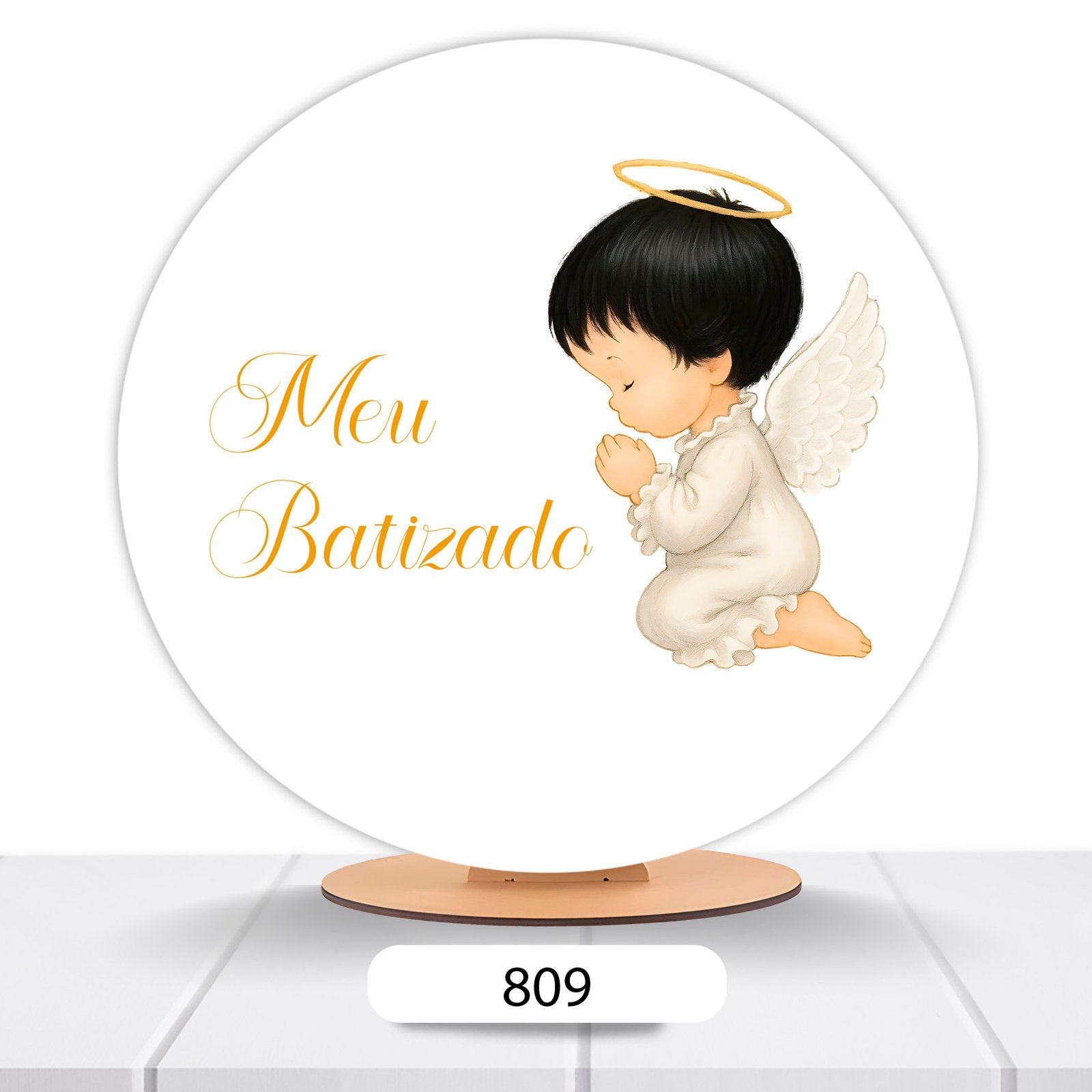 Painel Redondo Batizado-Anojs 50x50cm - Imagem 7