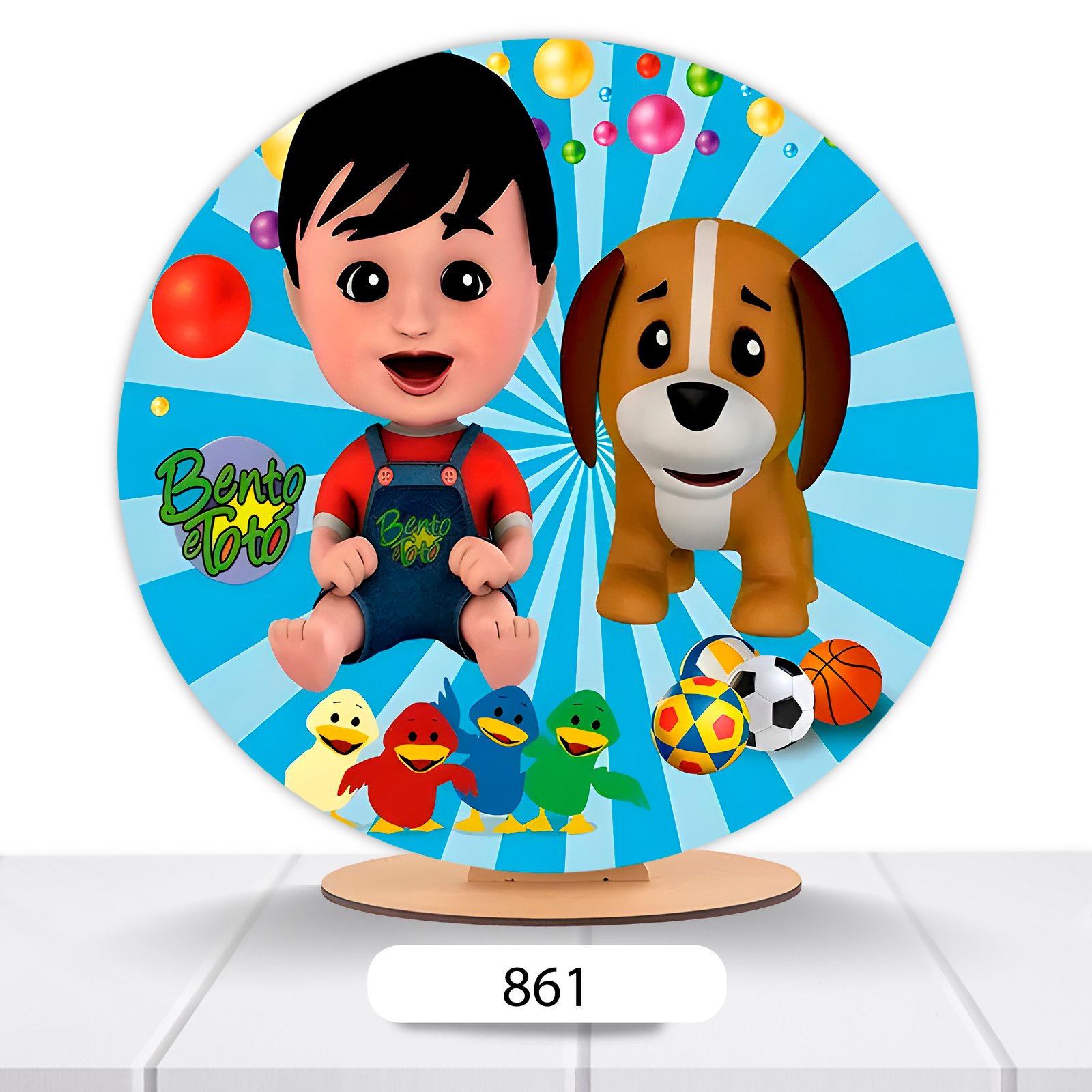Painel Redondo Bento e Toto 50x50cm - Imagem 11