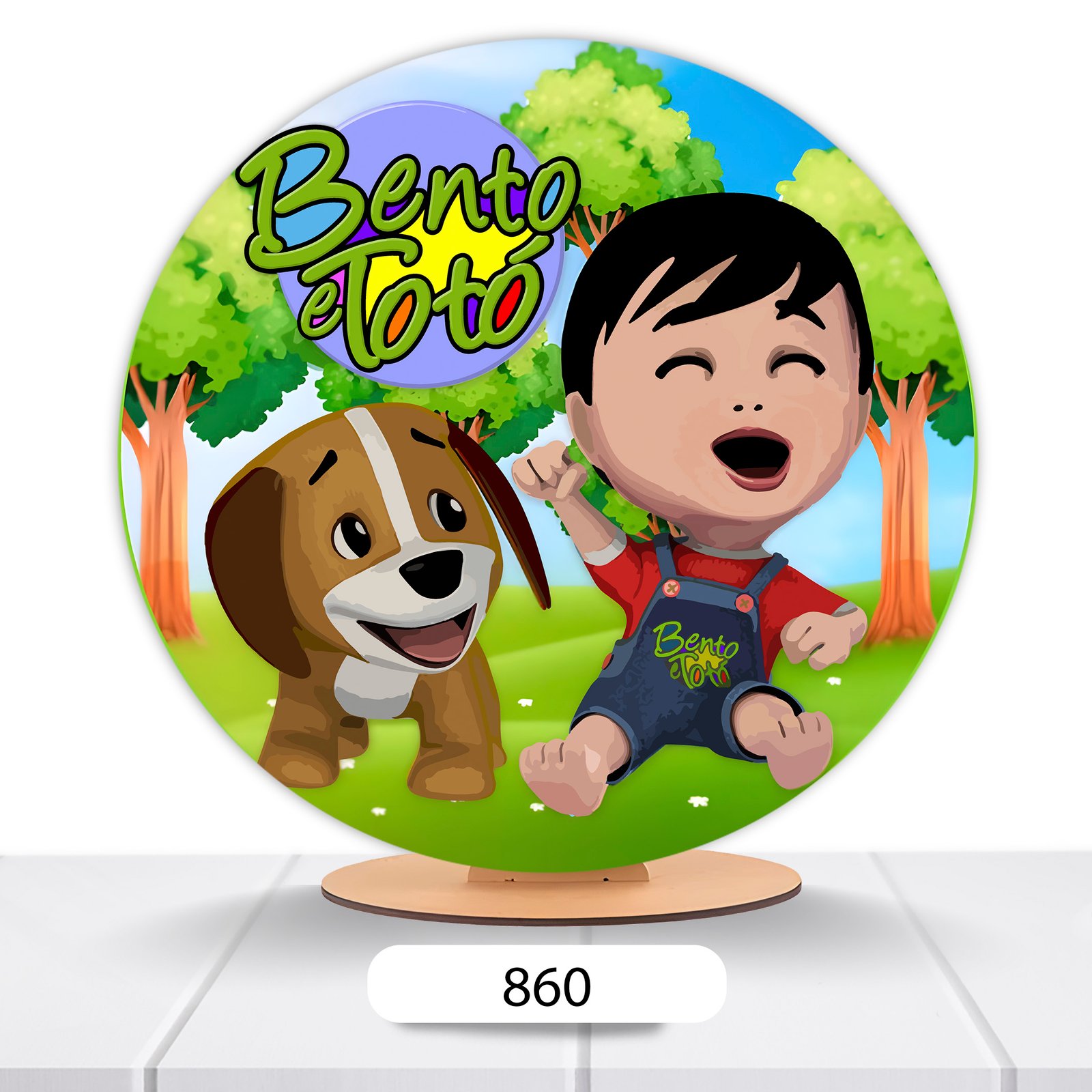 Painel Redondo Bento e Toto 50x50cm - Imagem 10