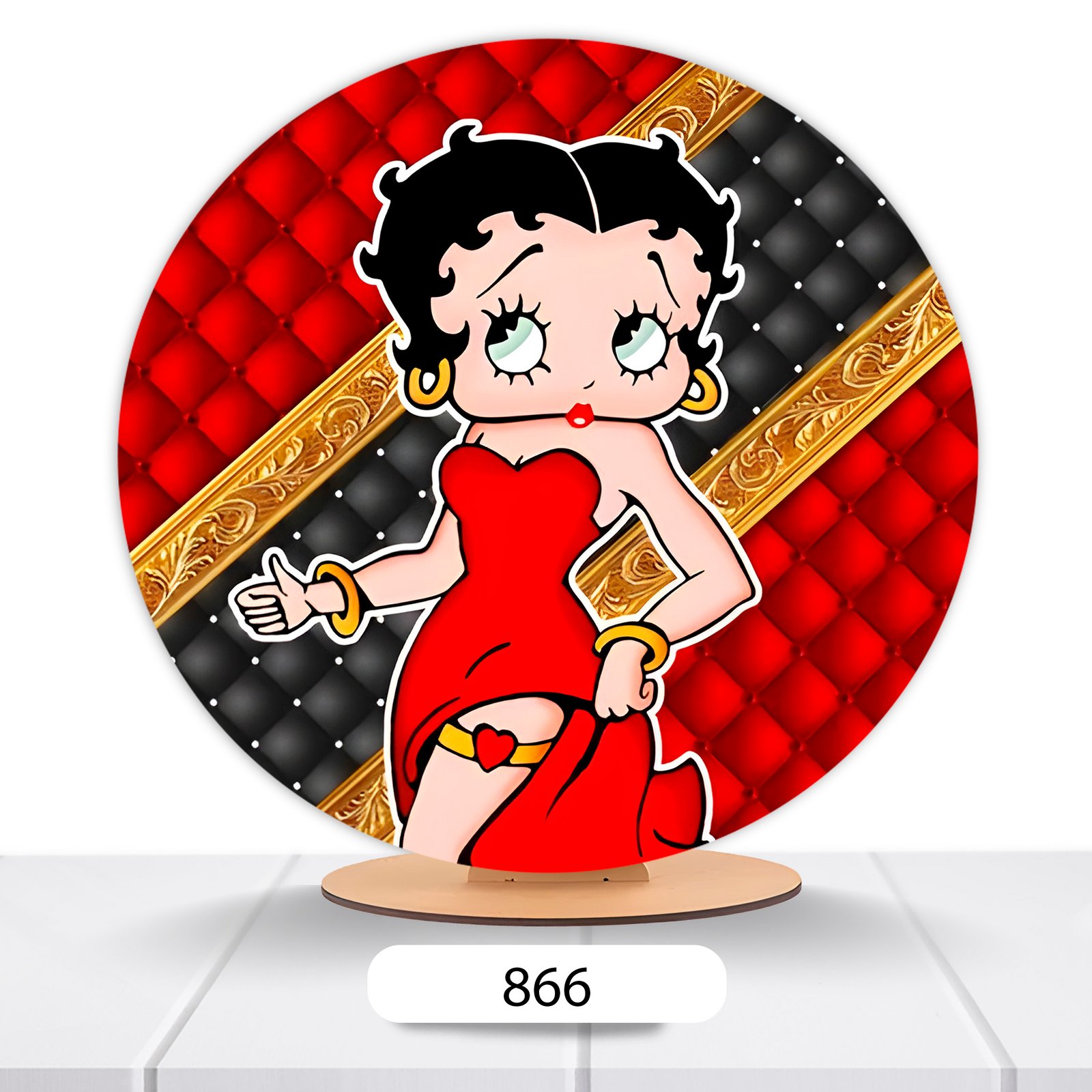 Painel Redondo Betty Boop 50x50cm