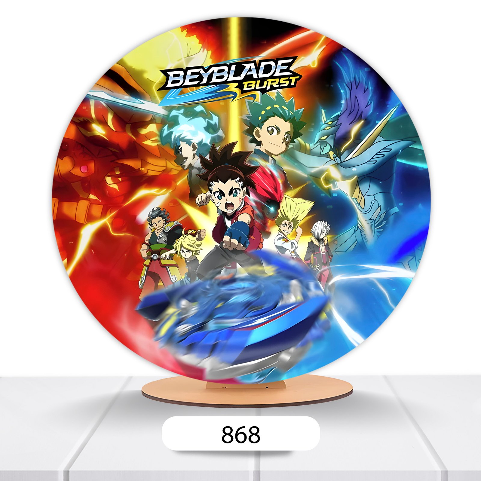 Painel Redondo Beyblade 50x50cm - Imagem 2
