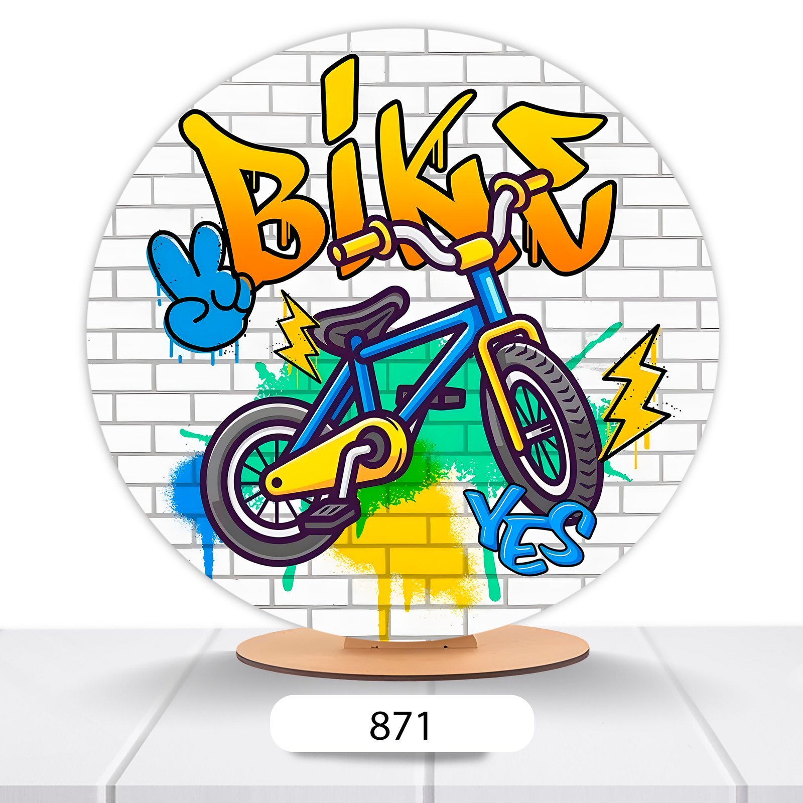 Painel Redondo Bike 50x50cm - Imagem 3