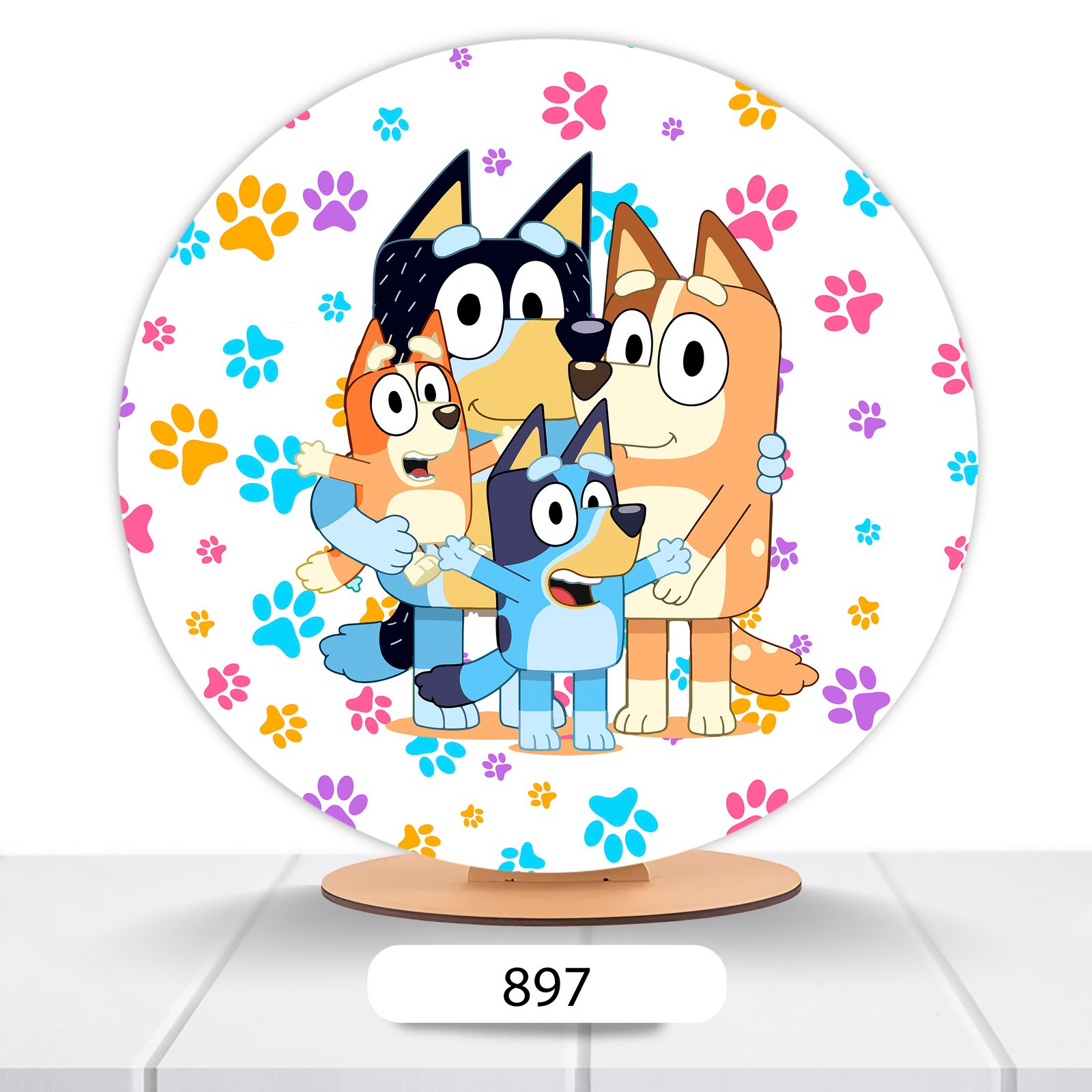 Painel Redondo Bluey 50x50cm - Imagem 13