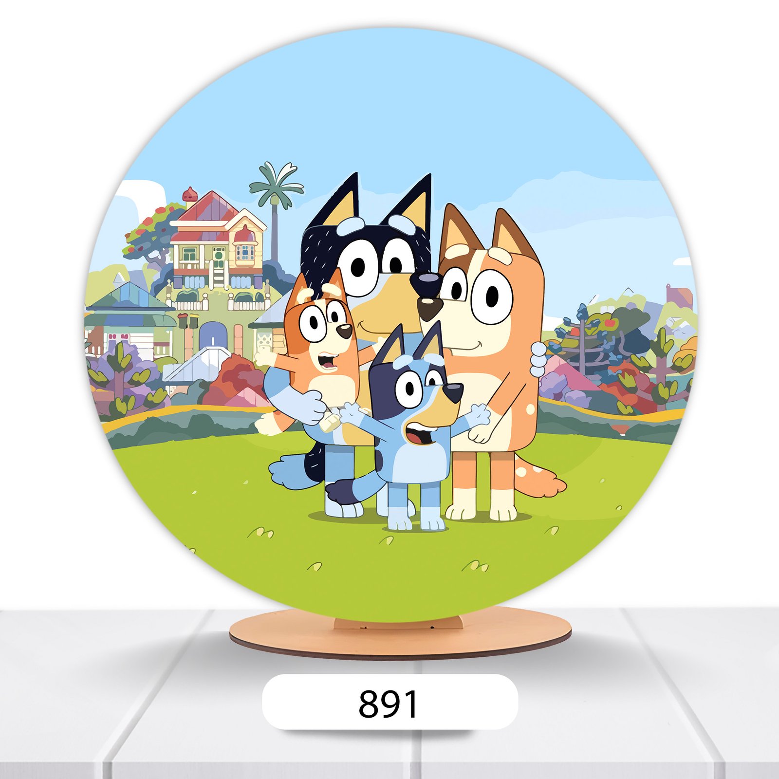 Painel Redondo Bluey 50x50cm - Imagem 7