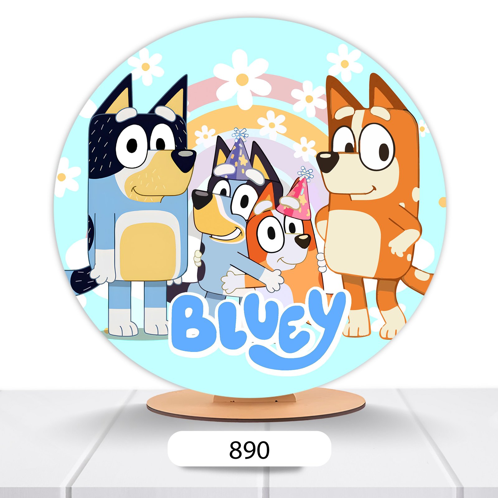 Painel Redondo Bluey 50x50cm - Imagem 6