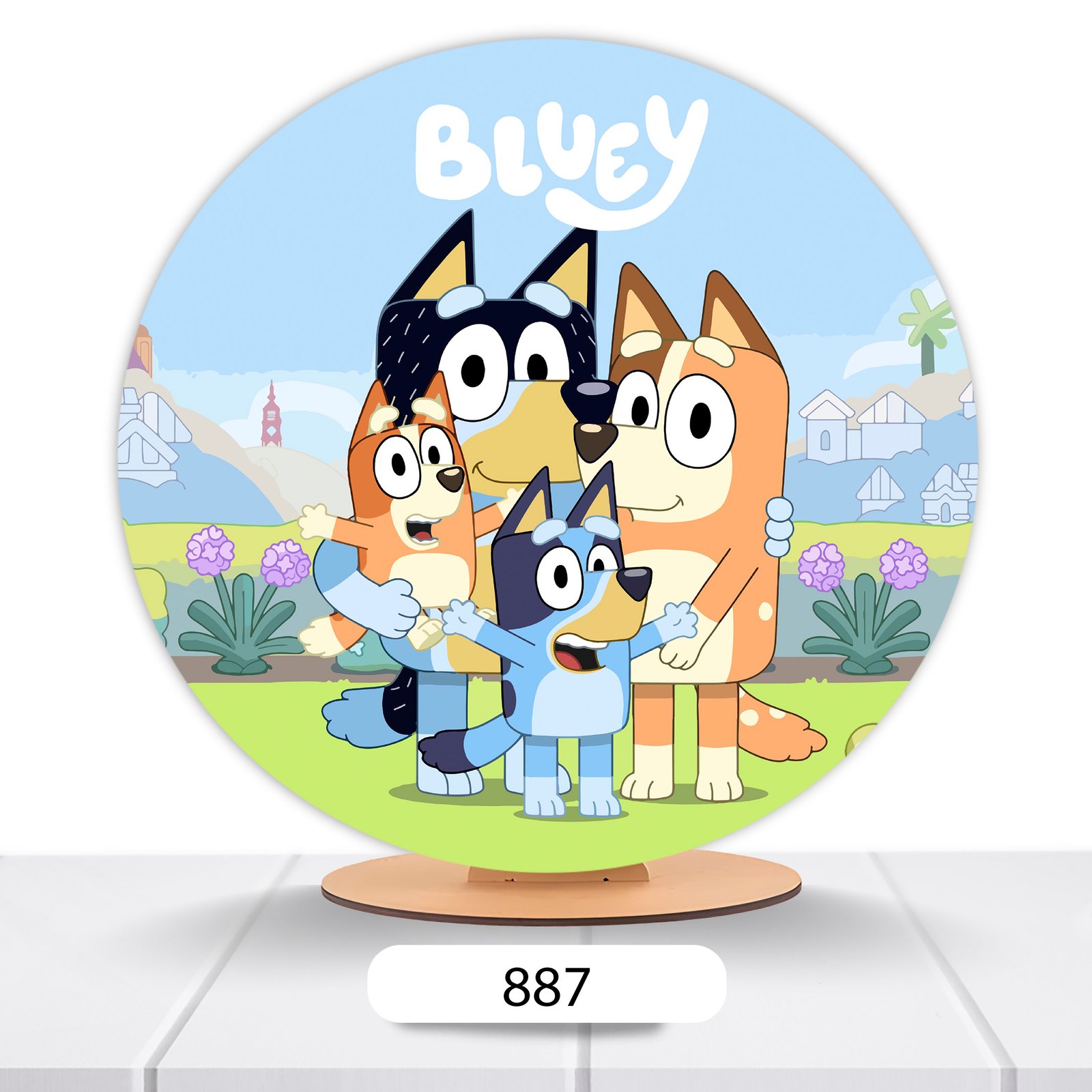 Painel Redondo Bluey 50x50cm - Imagem 3