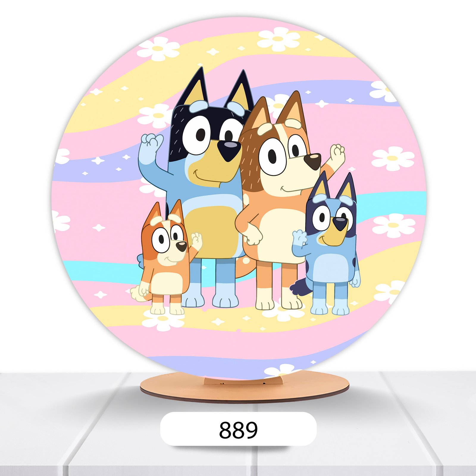 Painel Redondo Bluey 50x50cm - Imagem 5