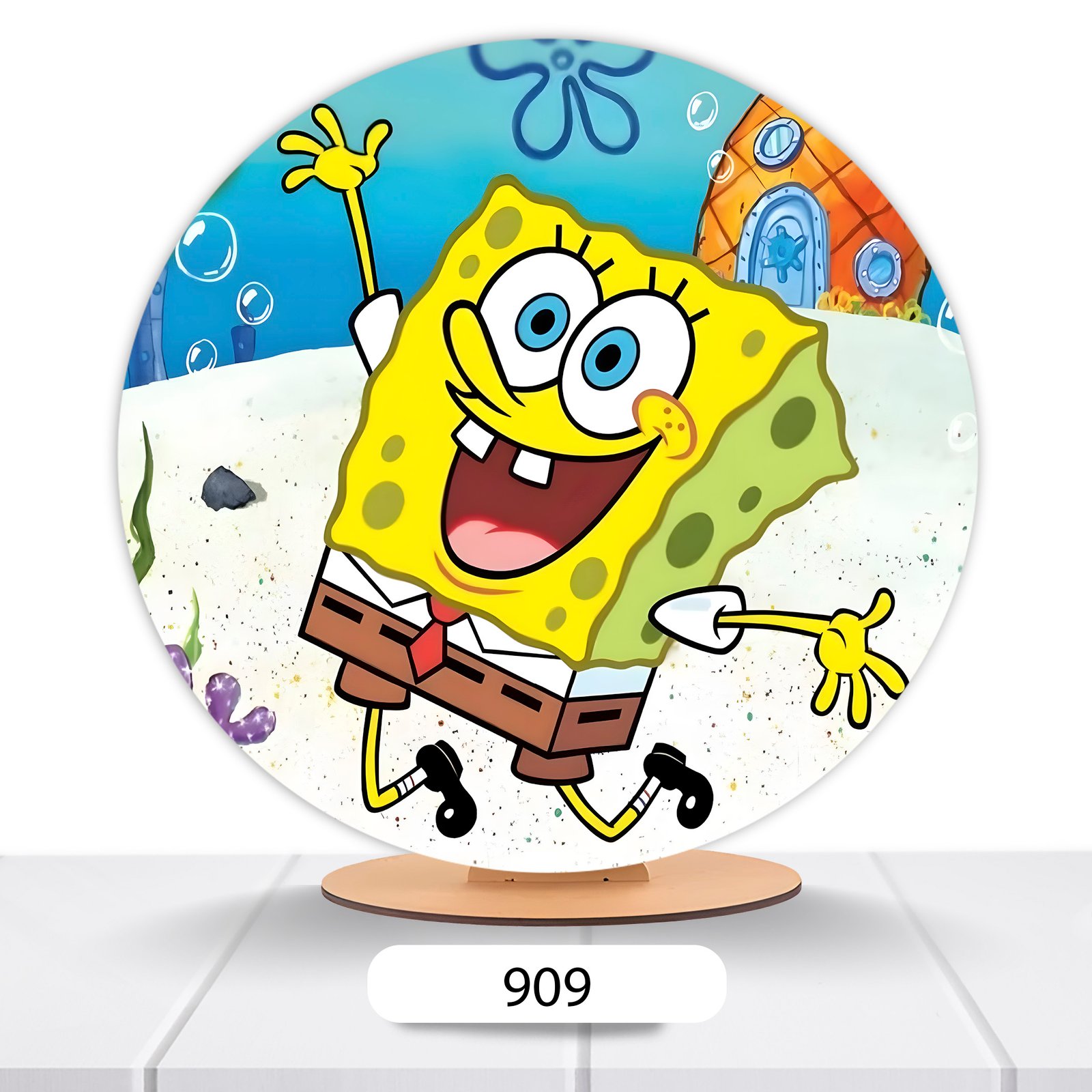 Painel Redondo Bob Esponja 50x50cm - Imagem 7