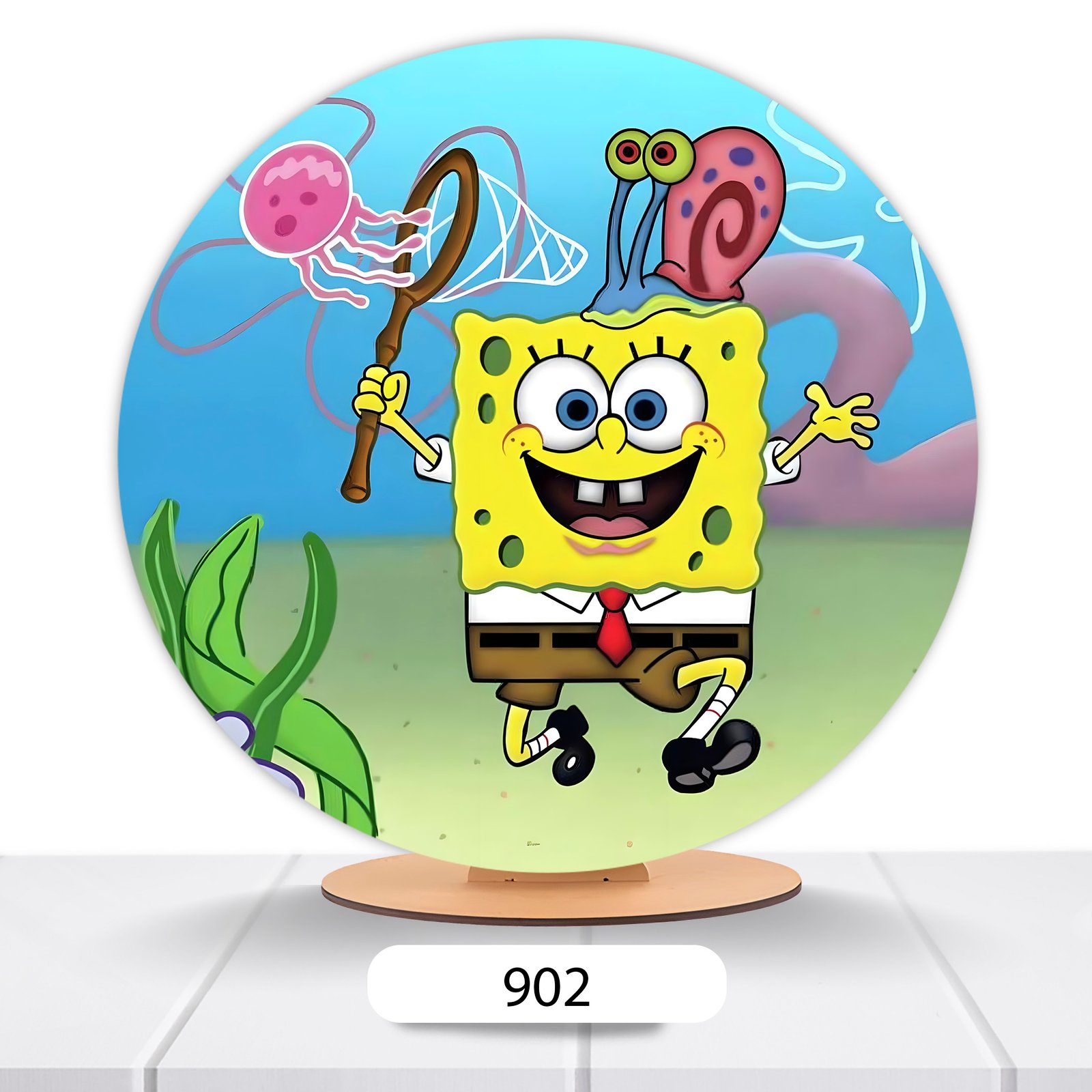 Painel Redondo Bob Esponja 50x50cm - Imagem 9