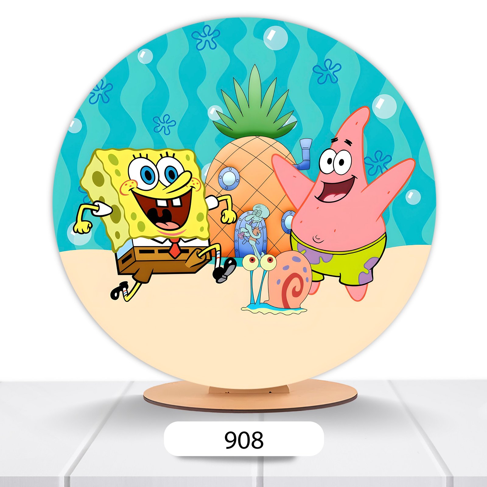 Painel Redondo Bob Esponja 50x50cm - Imagem 11