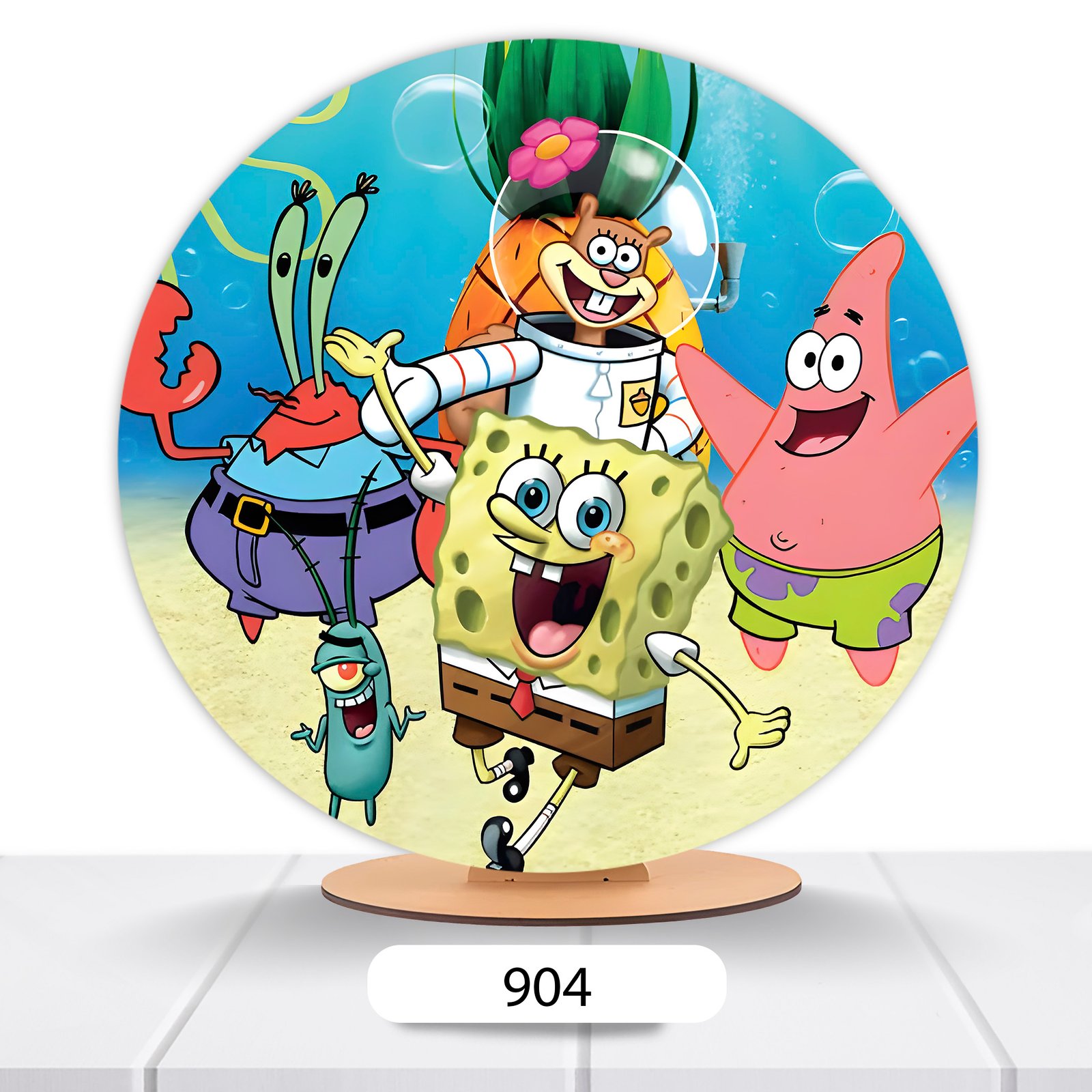 Painel Redondo Bob Esponja 50x50cm - Imagem 4