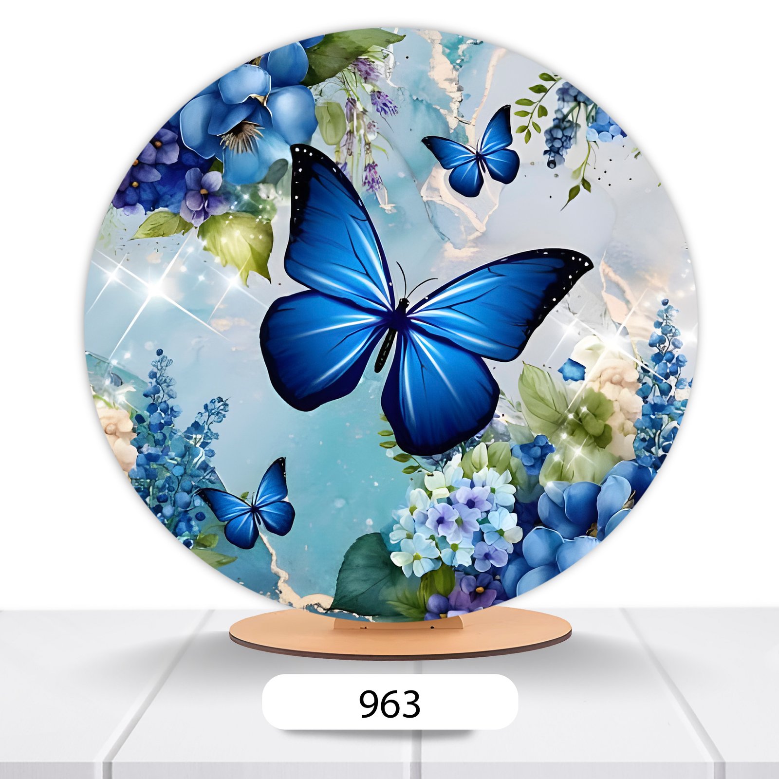 Painel Redondo Borboleta 50x50cm - Imagem 2