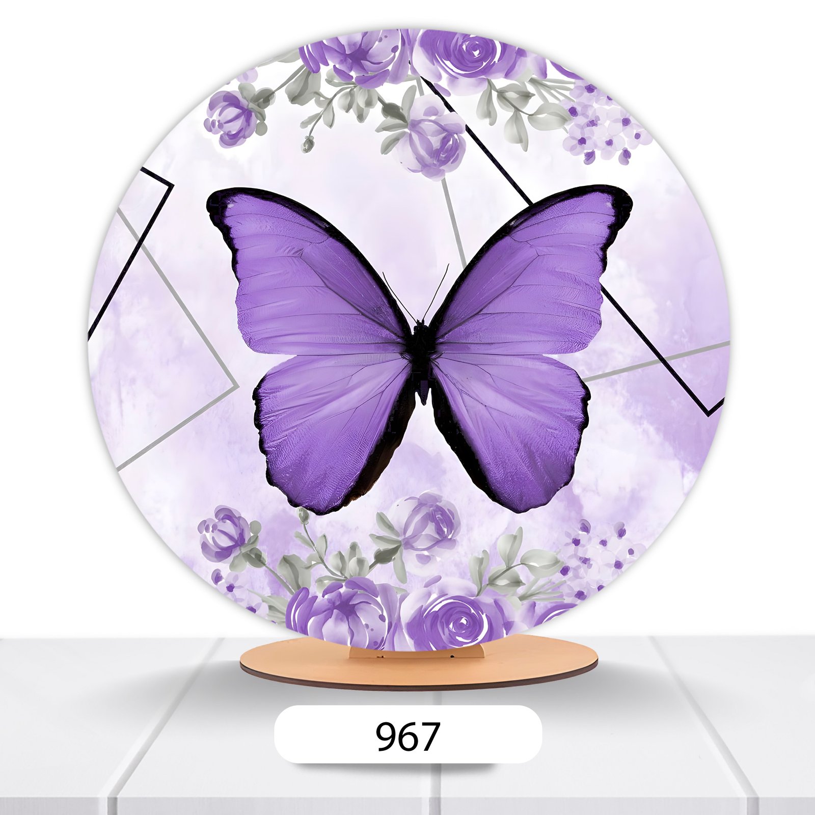 Painel Redondo Borboleta 50x50cm - Imagem 6