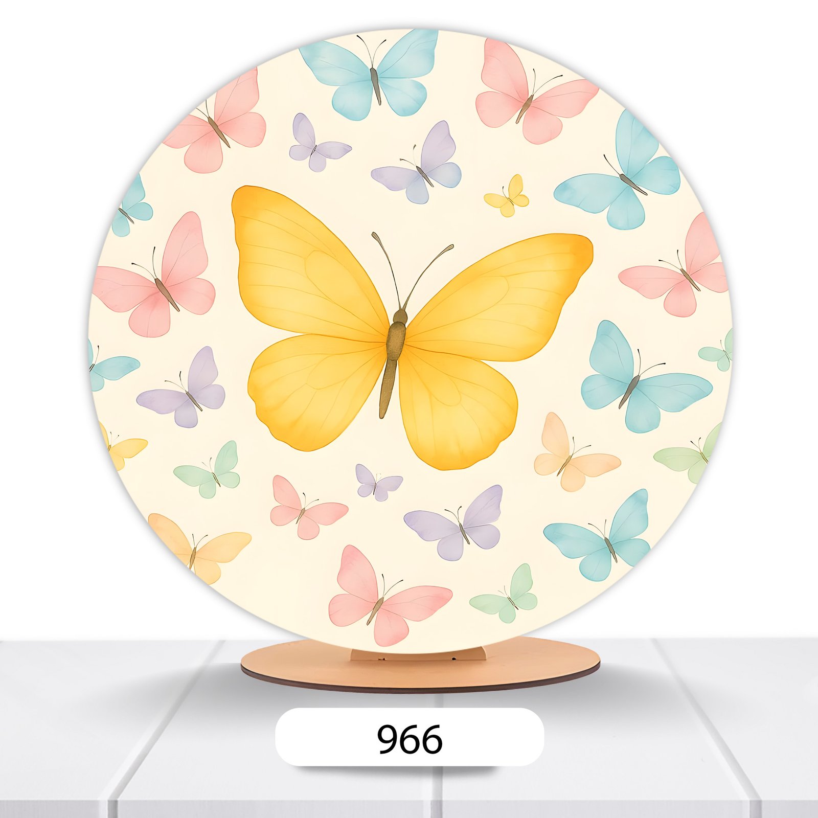 Painel Redondo Borboleta 50x50cm - Imagem 5