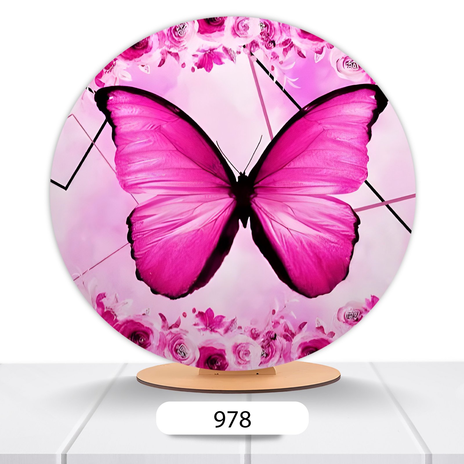 Painel Redondo Borboleta 50x50cm - Imagem 17