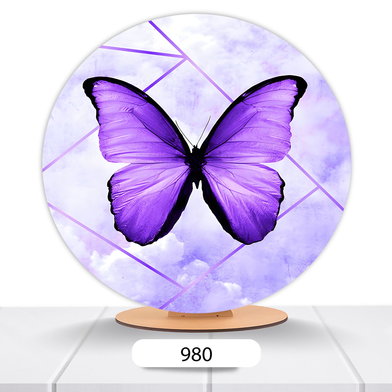 Painel Redondo Borboleta 50x50cm - Imagem 19