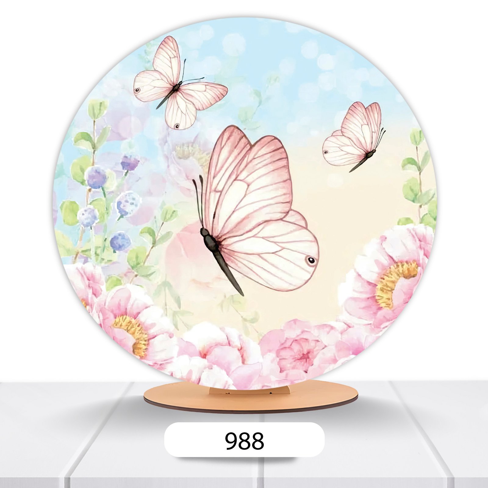 Painel Redondo Borboleta 50x50cm - Imagem 8
