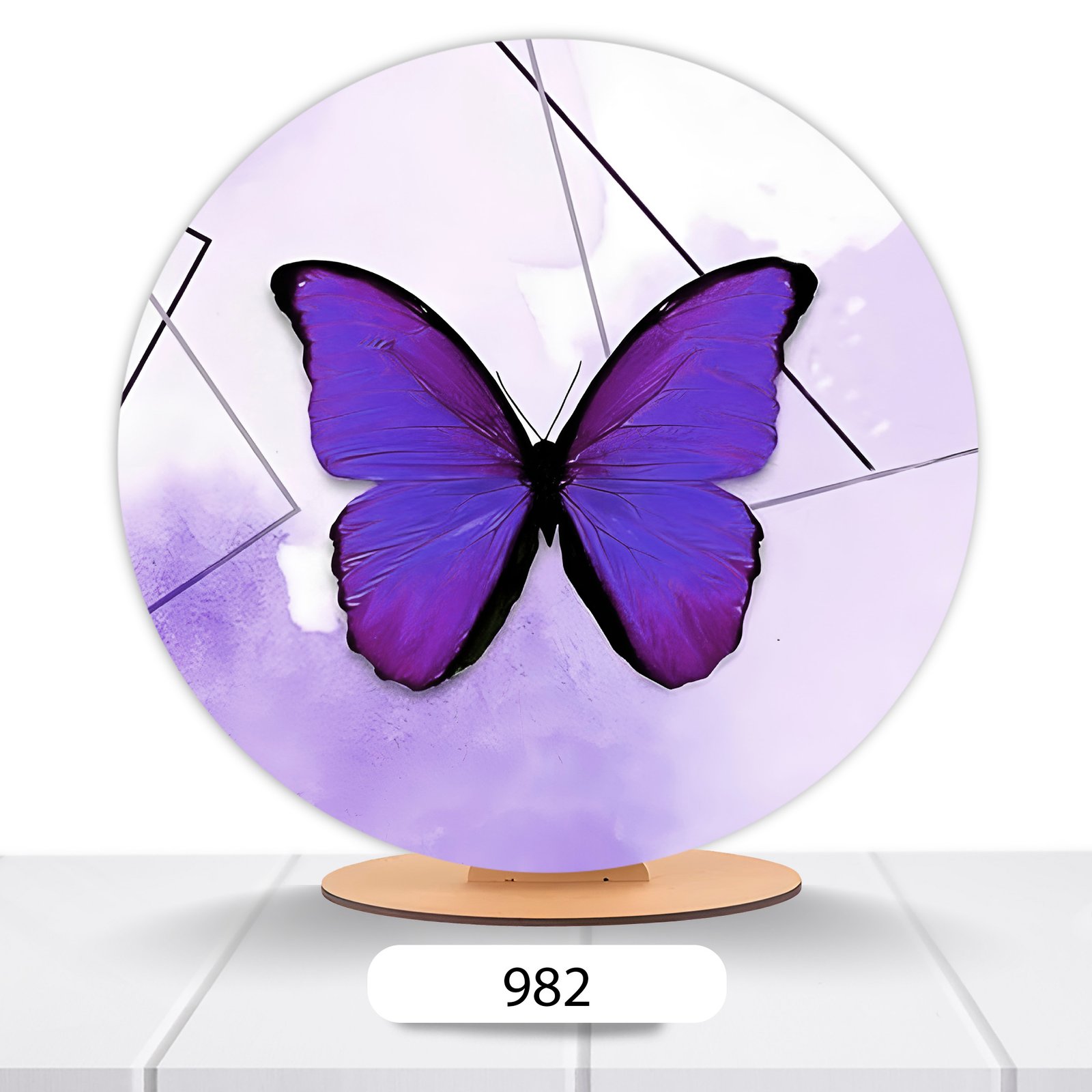 Painel Redondo Borboleta 50x50cm - Imagem 2