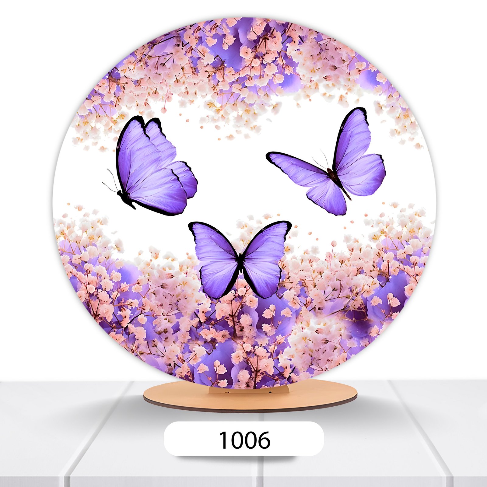 Painel Redondo Borboleta 50x50cm - Imagem 7