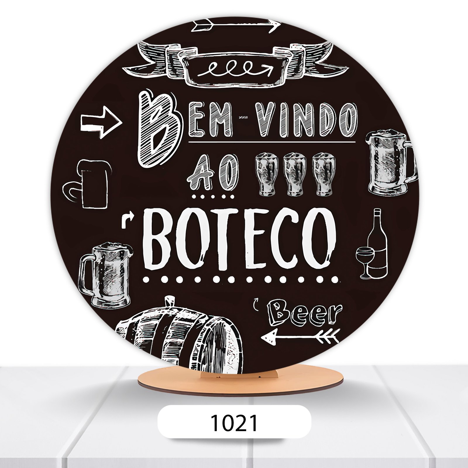 Painel Redondo Boteco 50x50cm - Imagem 4