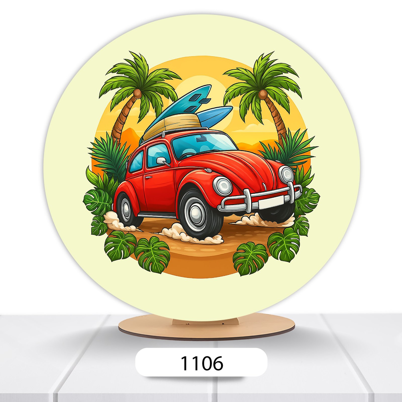 Painel Redondo Carrinhos 50x50cm - Imagem 8