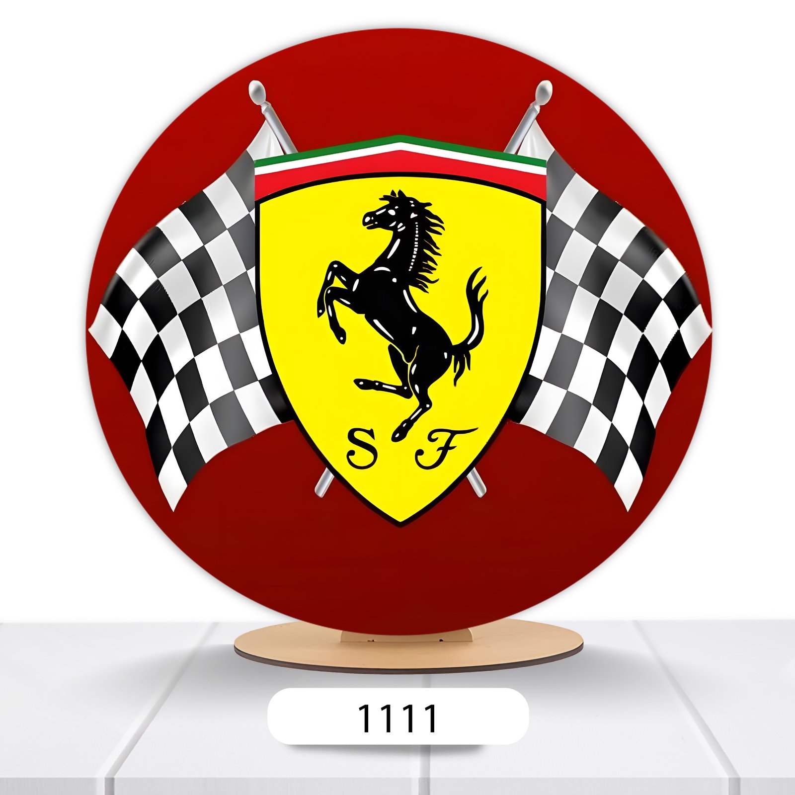 Painel Redondo Ferrari 50x50cm - Imagem 3