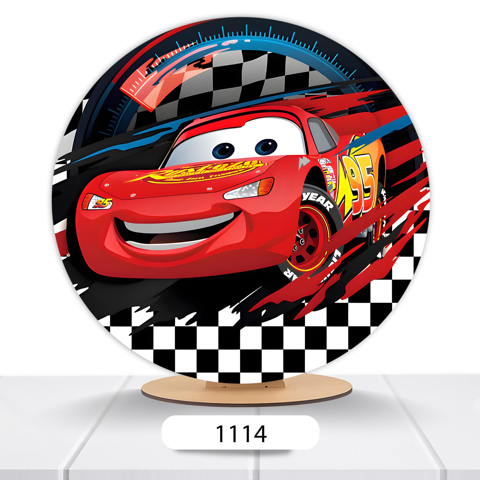 Painel Redondo Carros Pixar 50x50cm - Imagem 2