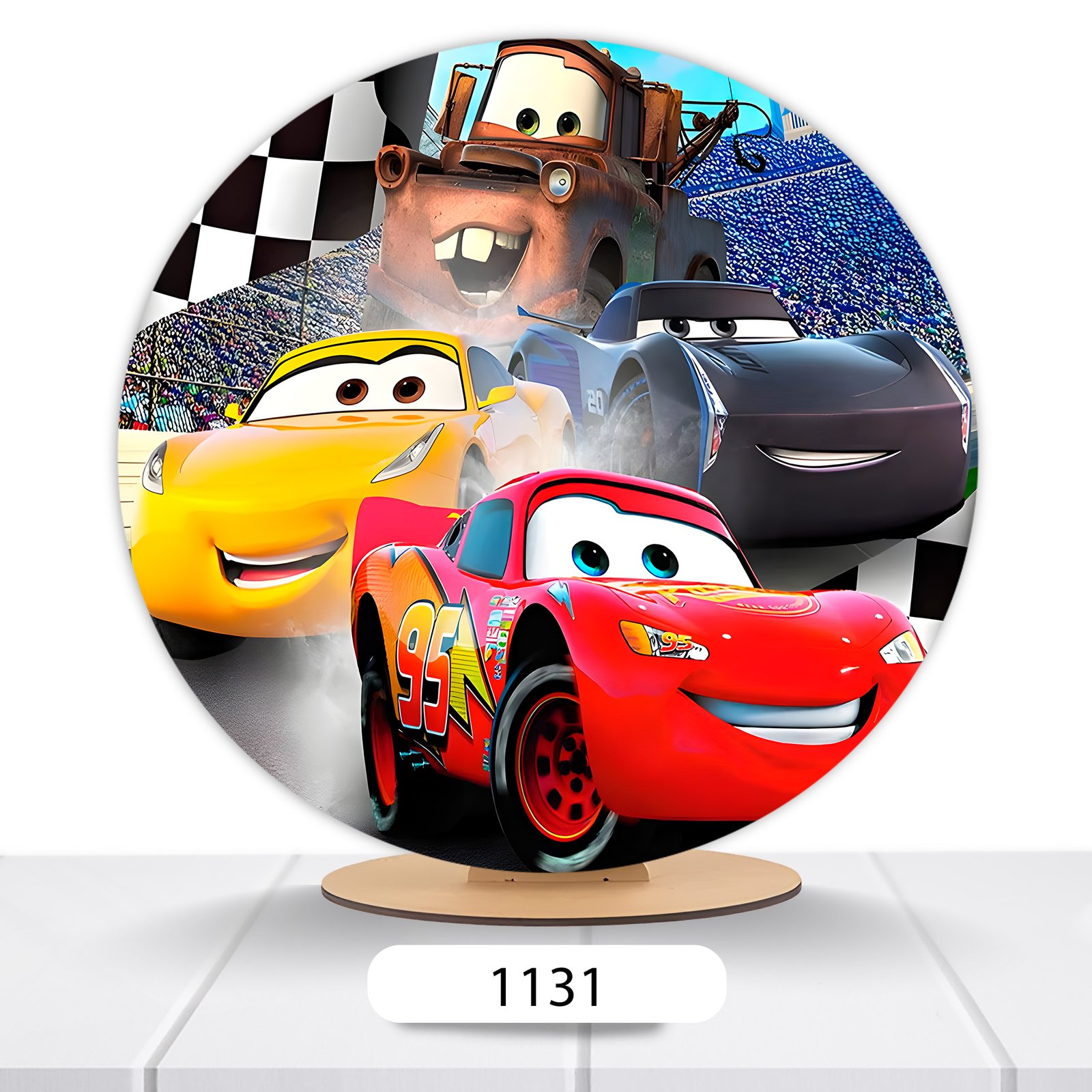 Painel Redondo Carros Pixar 50x50cm - Imagem 19