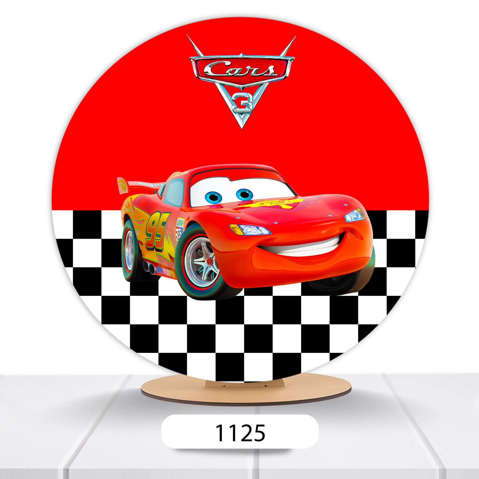 Painel Redondo Carros Pixar 50x50cm - Imagem 13