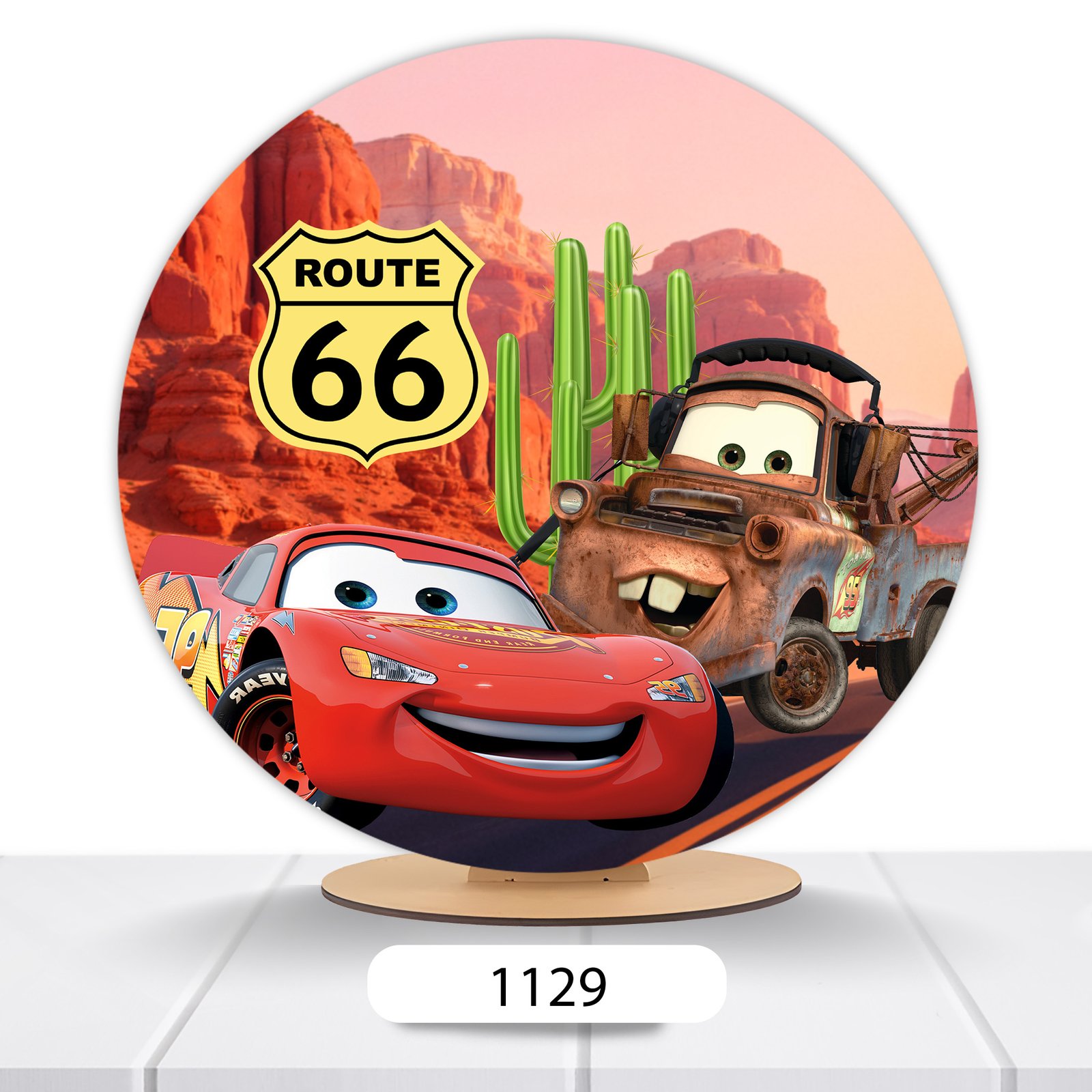 Painel Redondo Carros Pixar 50x50cm - Imagem 17