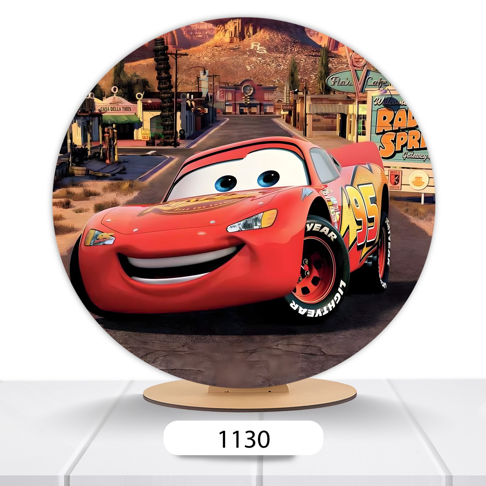 Painel Redondo Carros Pixar 50x50cm - Imagem 18